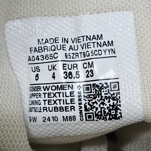 Converse Women's Chuck Taylor All Star Move Platform Sneakers A04365C Beige Sz 6 - Picture 9 of 10